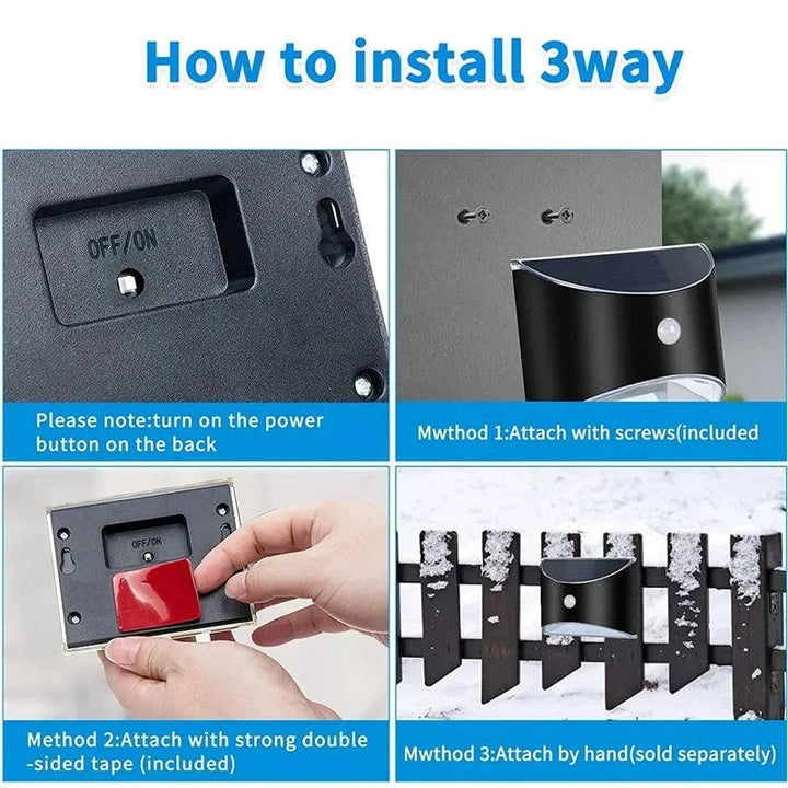 Colverro™ Solar Motion Sensor Stair Light for Fences and Decks
