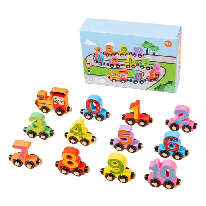 Colverro™ Magnetic Wooden Number Train for Kids Ages 3 to 6