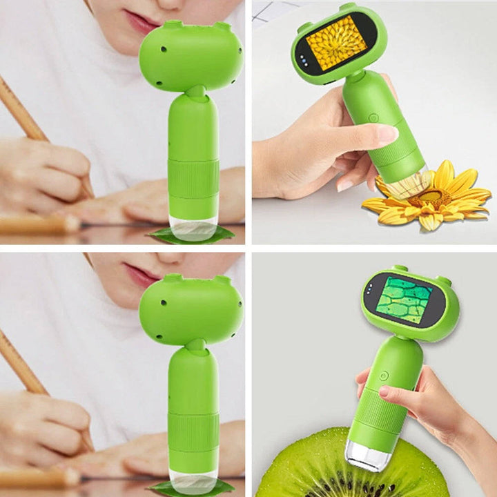 Colverro™ Handheld Kids Microscope with 2-Inch Screen and 100x Zoom