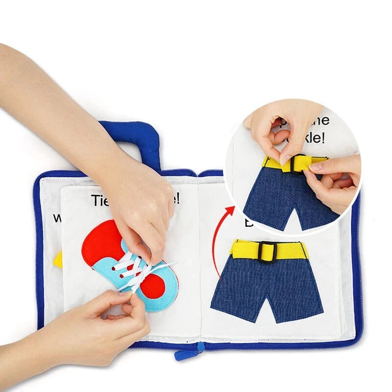 Colverro™ Montessori Soft Cloth Book for Babies with Crinkle Pages