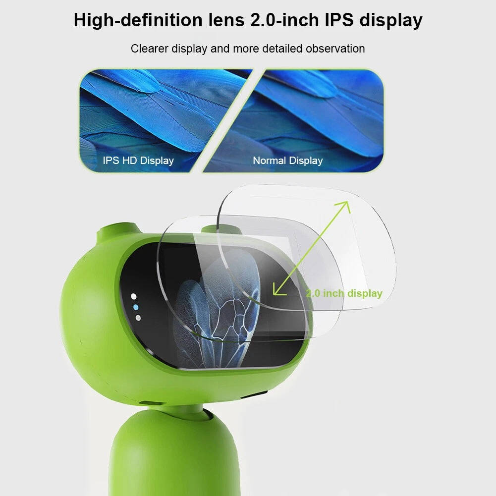 Colverro™ Handheld Kids Microscope with 2-Inch Screen and 100x Zoom