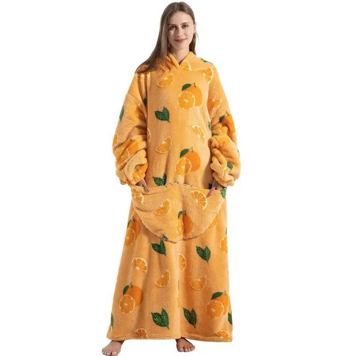 Colverro™ Oversized Sherpa Blanket Hoodie with Sleeves and Hood