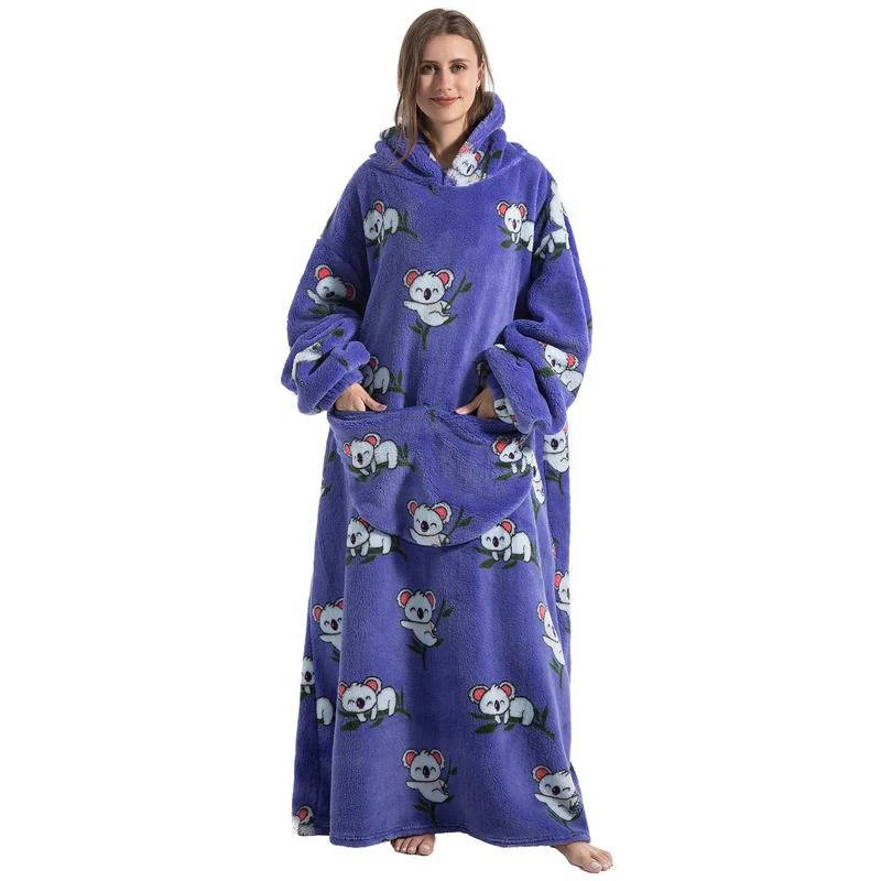 Colverro™ Oversized Sherpa Blanket Hoodie with Sleeves and Hood