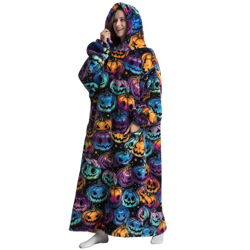 Colverro™ Oversized Sherpa Blanket Hoodie with Sleeves and Hood