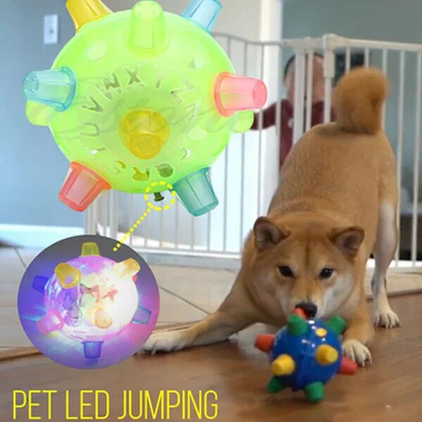 Colverro™ Interactive LED Jumping Ball for Dogs with Sound and Wiggle