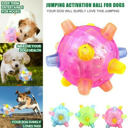 Colverro™ Interactive LED Jumping Ball for Dogs with Sound and Wiggle