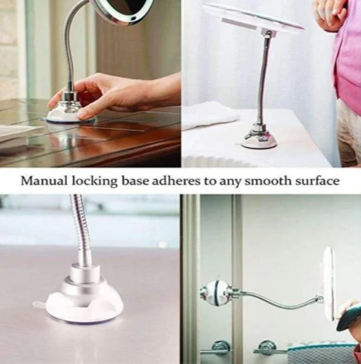Colverro™ 10x Magnifying Mirror with 14 LEDs and Flexible Gooseneck