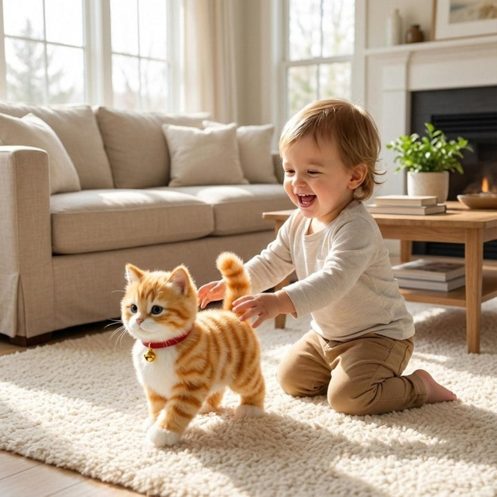 Colverro™ Walking and Meowing Plush Robot Kitten Toy for Kids