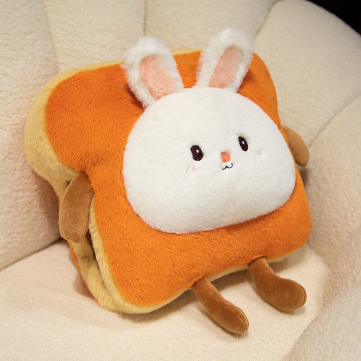 Colverro™ Fluffy Toast Plush Hand Warmer with Cute Animal Face