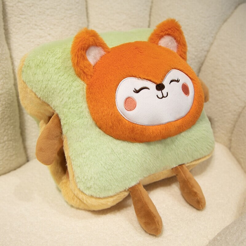 Colverro™ Fluffy Toast Plush Hand Warmer with Cute Animal Face