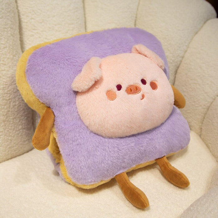 Colverro™ Fluffy Toast Plush Hand Warmer with Cute Animal Face