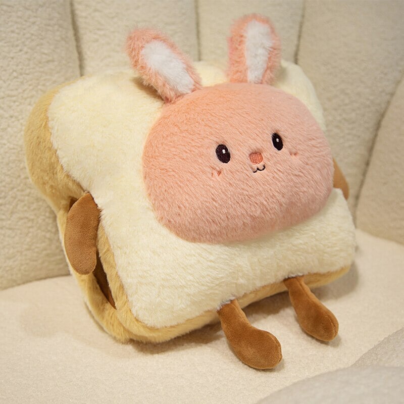 Colverro™ Fluffy Toast Plush Hand Warmer with Cute Animal Face