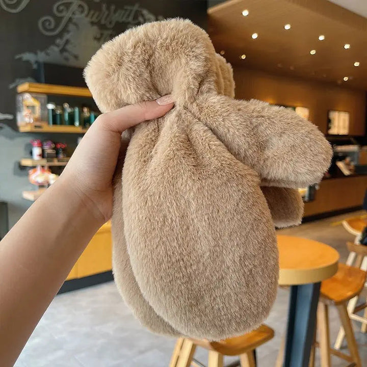 Colverro™ Fluffy Plush Mittens with Thick Warm Lining for Women