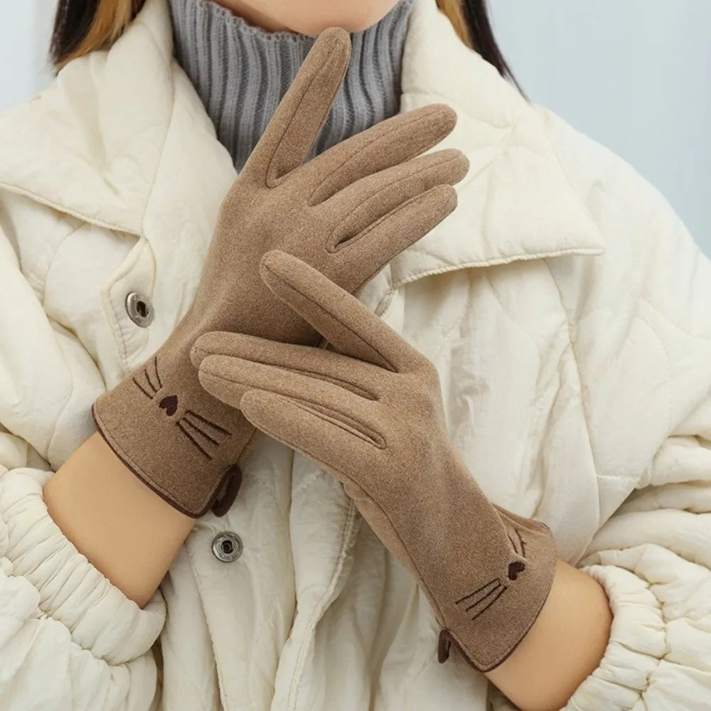 Colverro™ Cute Cat Touchscreen Winter Gloves for Women