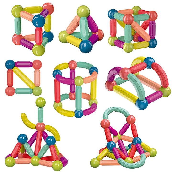 Colverro™ Magnetic Sticks and Balls Building Set for 3D STEM Play