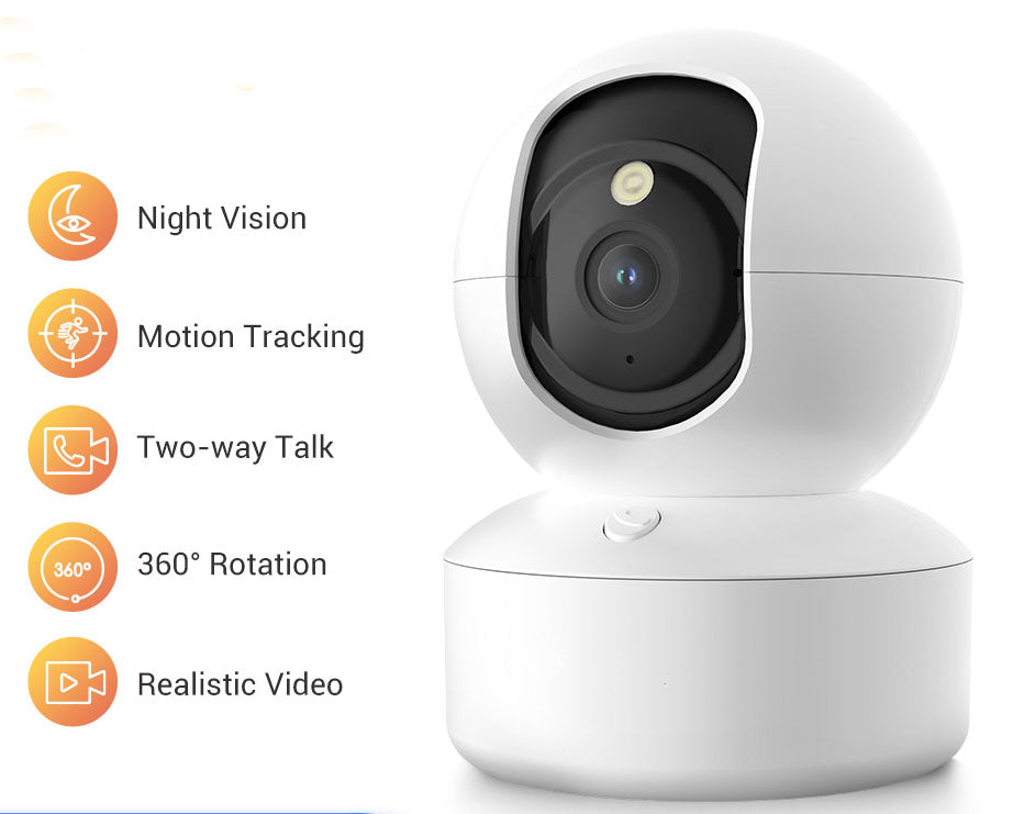 Colverro™ 2K Indoor Security Camera with Pan-Tilt Motion Tracking