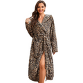 Colverro™ Women's Hooded Fleece Bathrobe with Tie Belt and Side Pockets