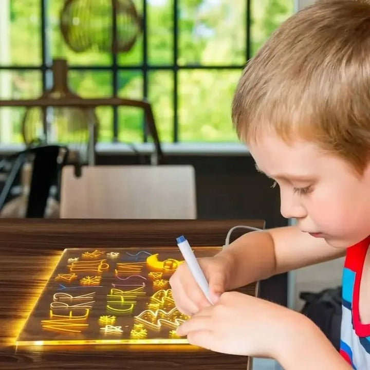 Colverro™ Light-Up LED Dry Erase Board with Folding Stand