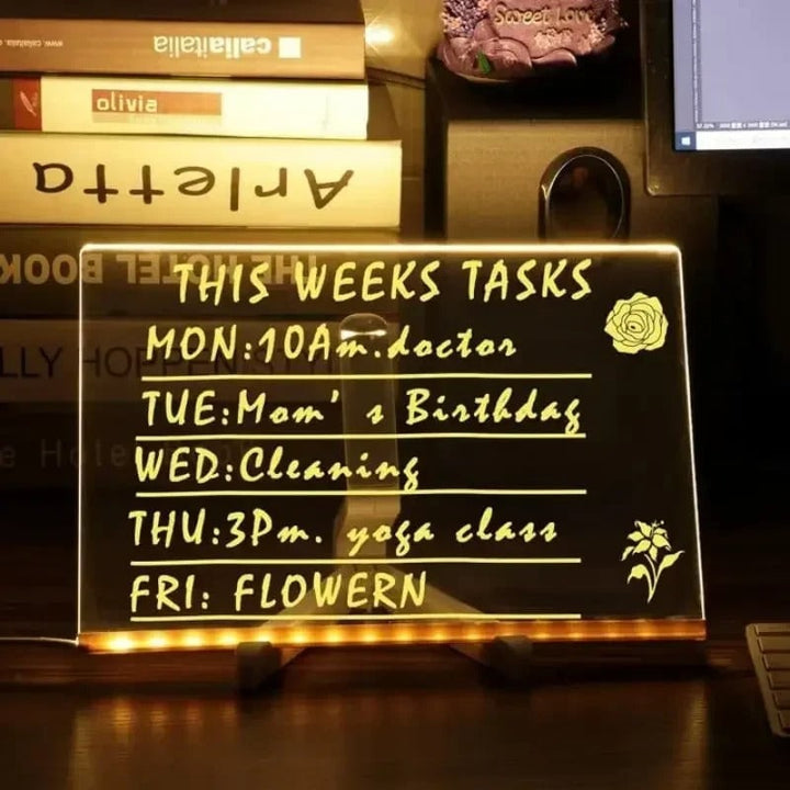 Colverro™ Light-Up LED Dry Erase Board with Folding Stand