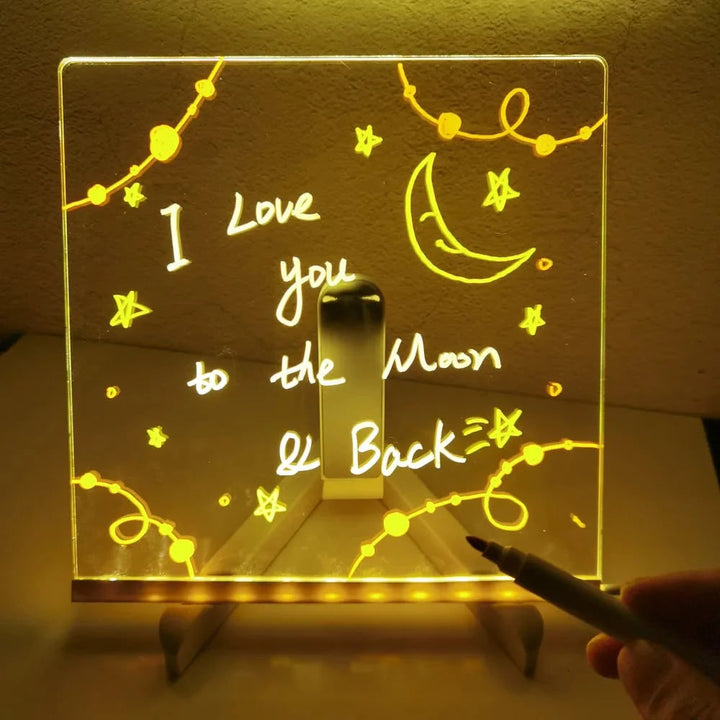 Colverro™ Light-Up LED Dry Erase Board with Folding Stand