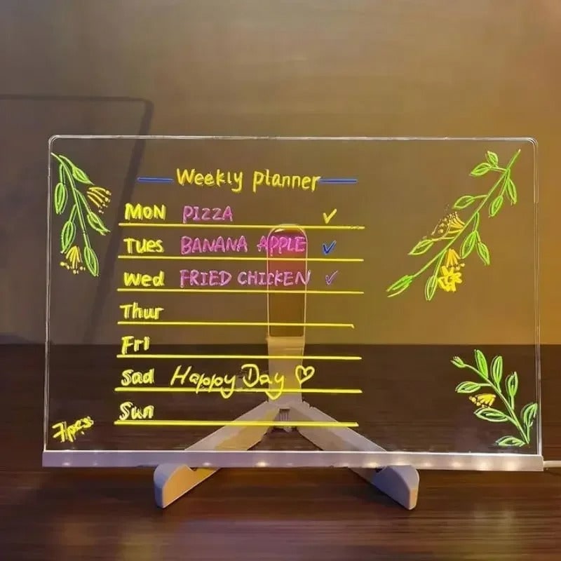 Colverro™ Light-Up LED Dry Erase Board with Folding Stand