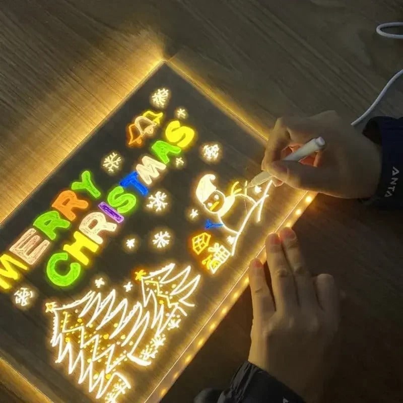 Colverro™ Light-Up LED Dry Erase Board with Folding Stand