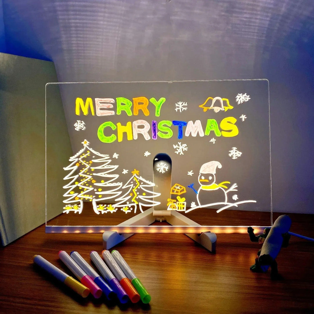 Colverro™ Light-Up LED Dry Erase Board with Folding Stand