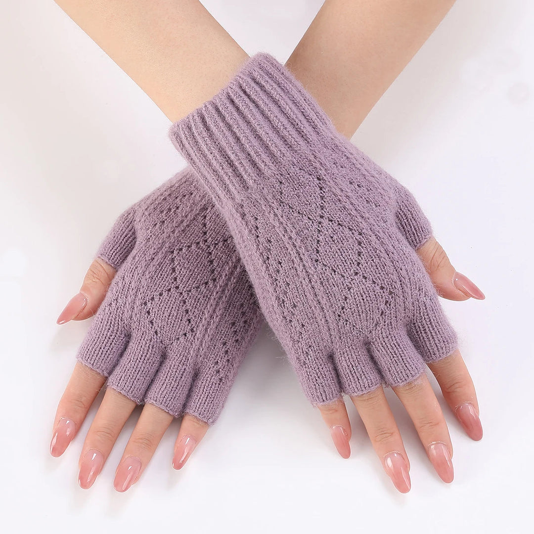 Colverro™ Soft Knit Fingerless Gloves for Typing and Texting in the Cold