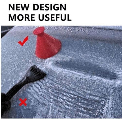 Colverro™ Cone Ice Scraper That Doubles as a Washer Fluid Funnel