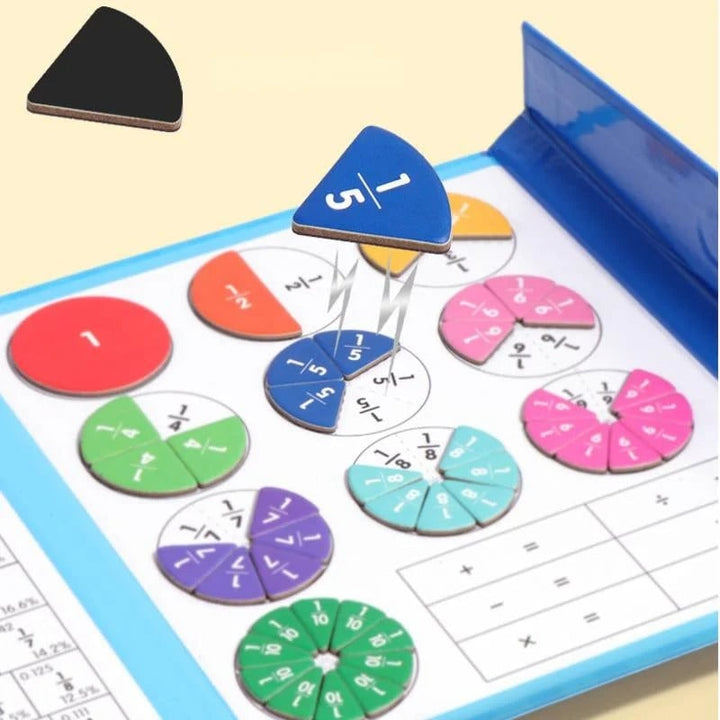 Colverro™ Magnetic Fraction Tiles with Wipe-Clean Book and Marker