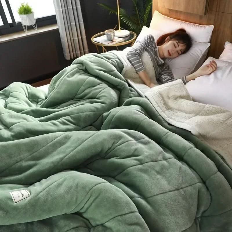 Colverro™ Thick Coral Fleece and Flannel Blanket for Winter