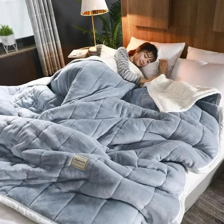 Colverro™ Thick Coral Fleece and Flannel Blanket for Winter