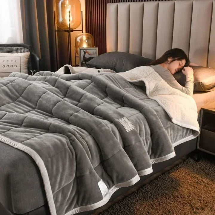 Colverro™ Thick Coral Fleece and Flannel Blanket for Winter