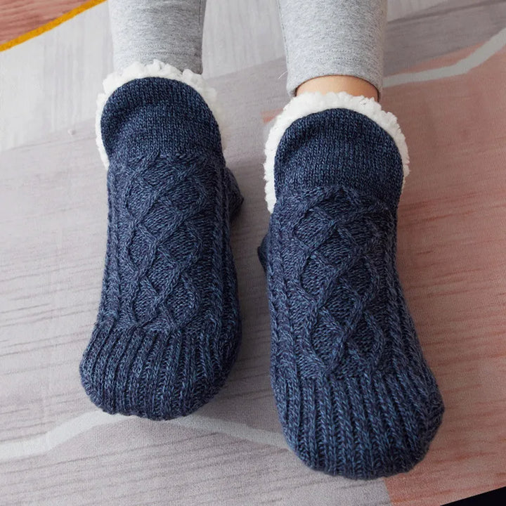 Colverro™ Cozy Knit Cotton Socks with Non-Slip Grip Soles