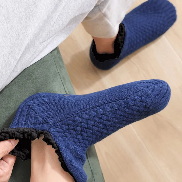 Colverro™ Cozy Knit Cotton Socks with Non-Slip Grip Soles
