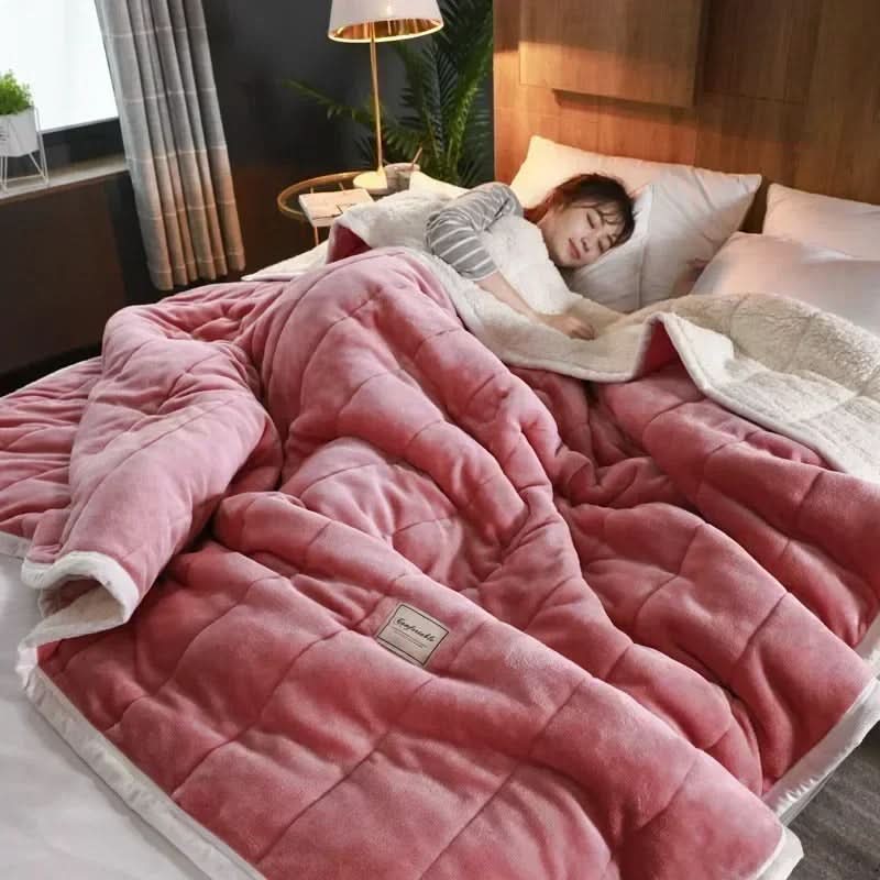 Colverro™ Thick Coral Fleece and Flannel Blanket for Winter