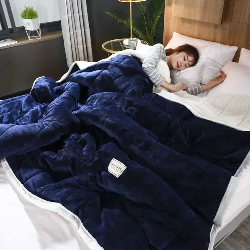 Colverro™ Thick Coral Fleece and Flannel Blanket for Winter