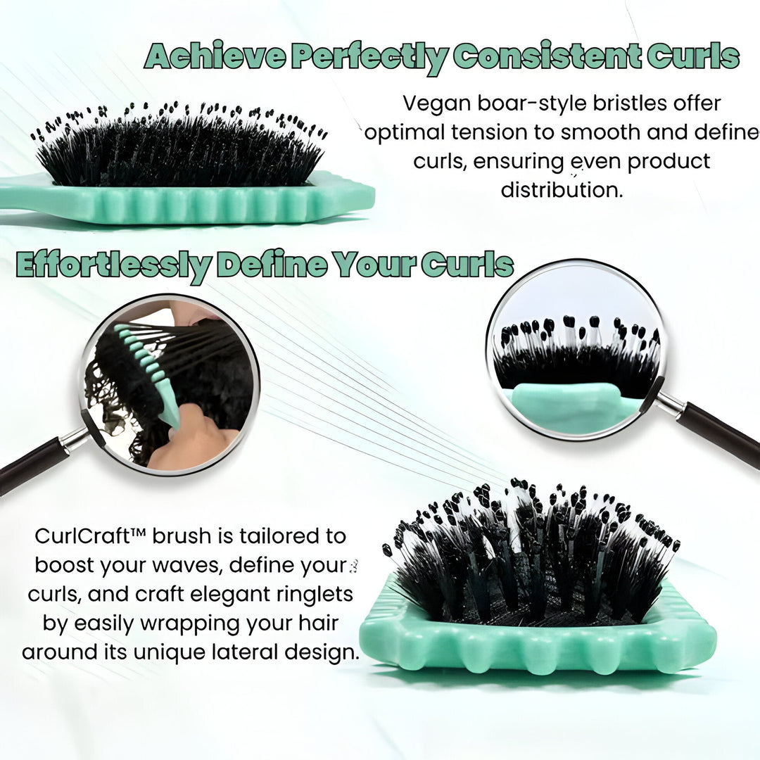 Colverro™ Boar Bristle Curl Brush for Defined, Tangle-Free Curls