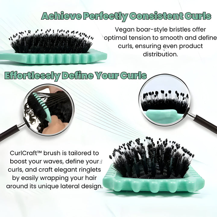 Colverro™ Boar Bristle Curl Brush for Defined, Tangle-Free Curls