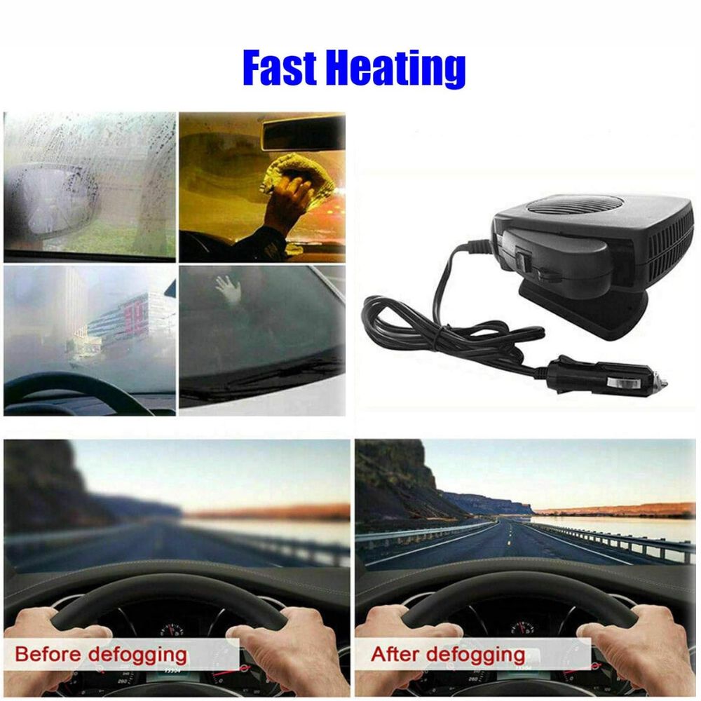Colverro™ 12V Ceramic Car Heater with 150W/300W and Fan Mode