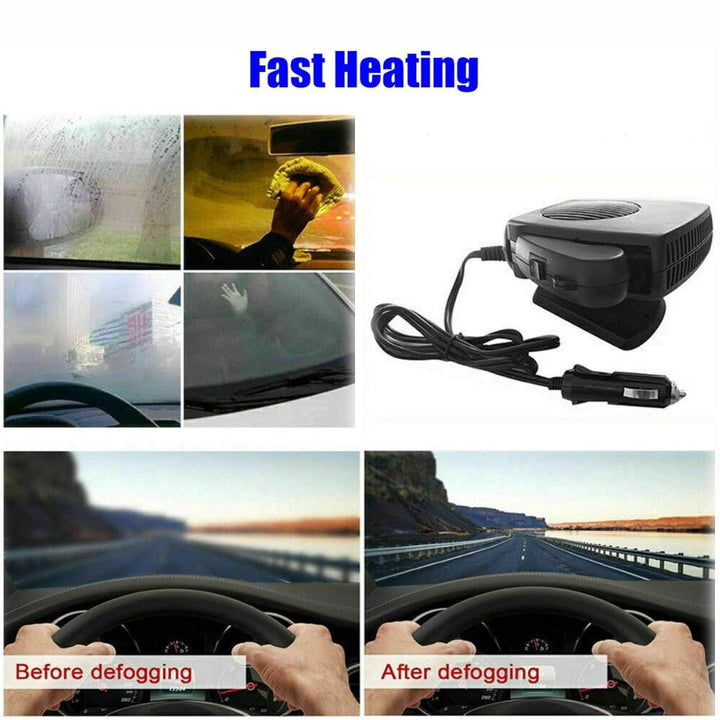 Colverro™ 12V Ceramic Car Heater with 150W/300W and Fan Mode
