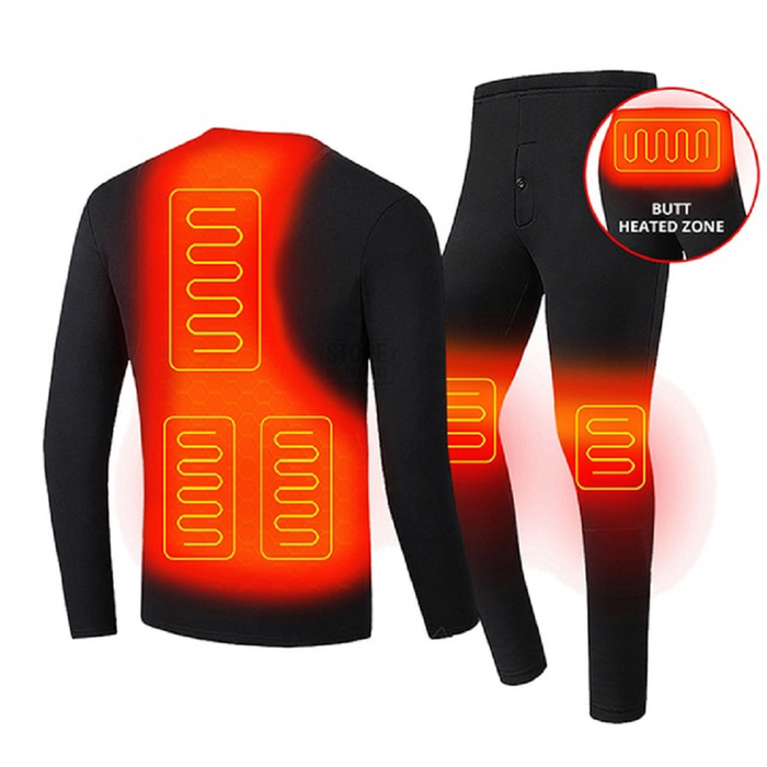 Colverro™ USB Heated Thermal Underwear Set with Flatlock Seams