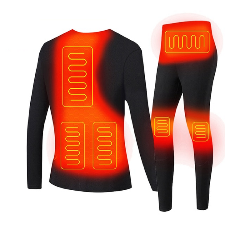 Colverro™ USB Heated Thermal Underwear Set with Flatlock Seams
