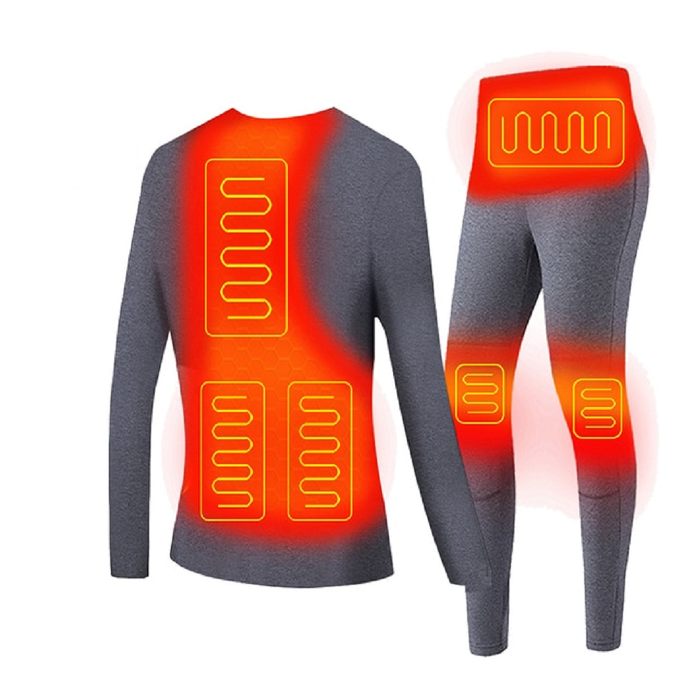 Colverro™ USB Heated Thermal Underwear Set with Flatlock Seams