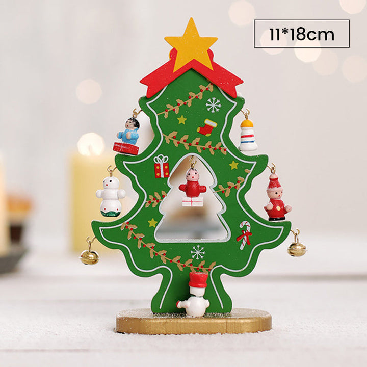 Colverro™ DIY Wooden Mini Christmas Tree Kit – Tool-Free Tabletop Decor