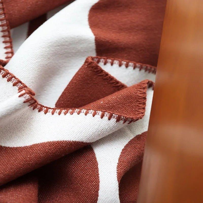 Colverro™ Boho Abstract Throw Blanket with Nordic-Inspired Style
