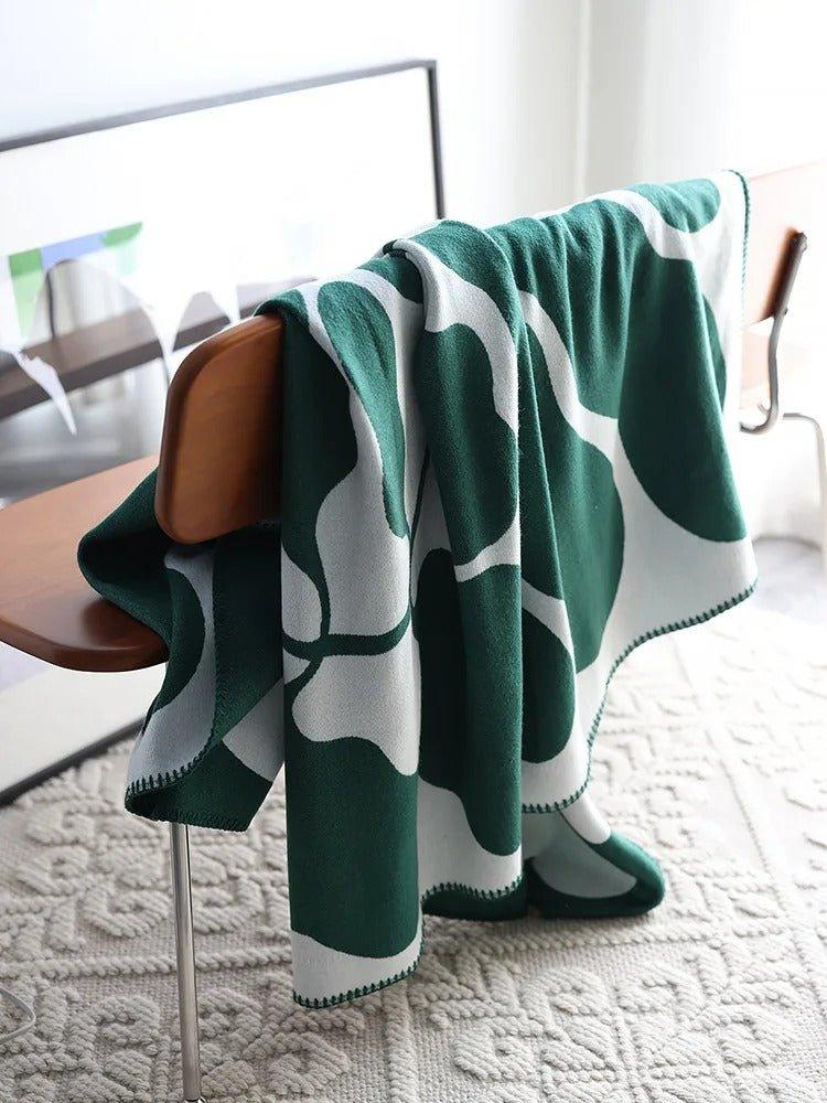 Colverro™ Boho Abstract Throw Blanket with Nordic-Inspired Style