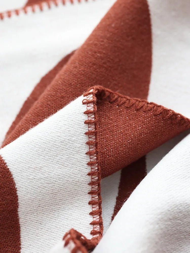 Colverro™ Boho Abstract Throw Blanket with Nordic-Inspired Style