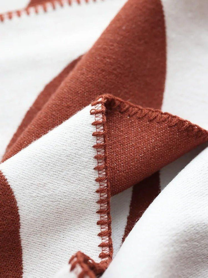 Colverro™ Boho Abstract Throw Blanket with Nordic-Inspired Style