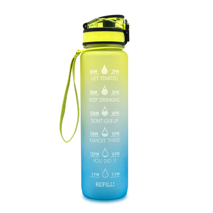 Colverro™ 32 oz Motivational Water Bottle with Time Markers and Fruit Infuser